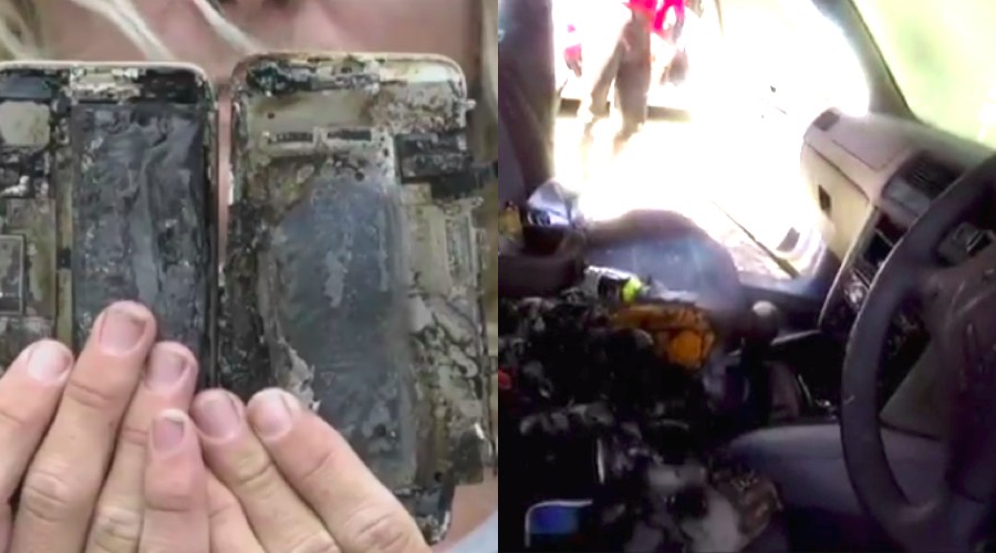 iPhone 7 взорвался в машине и сжег ее? 