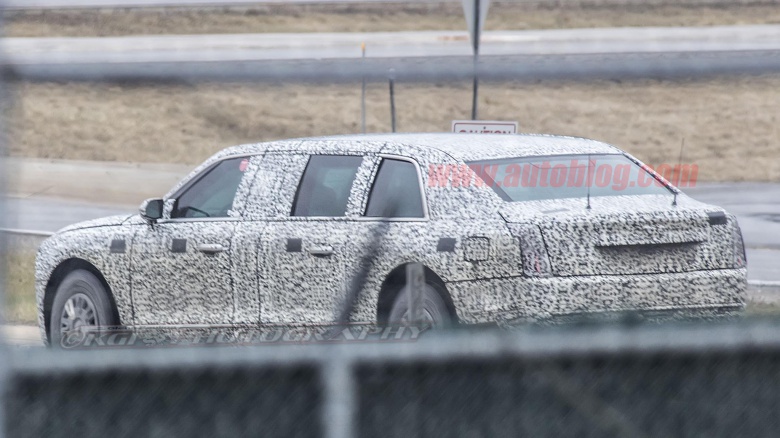 Новый лимузин Дональда Трампа замечен на тестах 