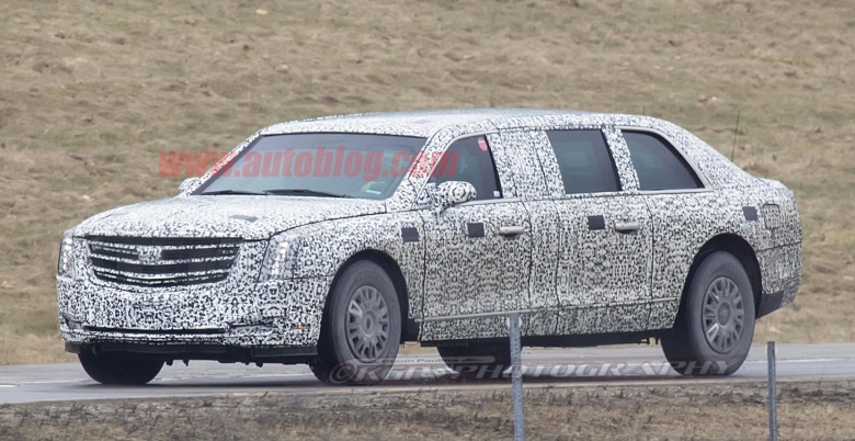 Новый лимузин Дональда Трампа замечен на тестах 