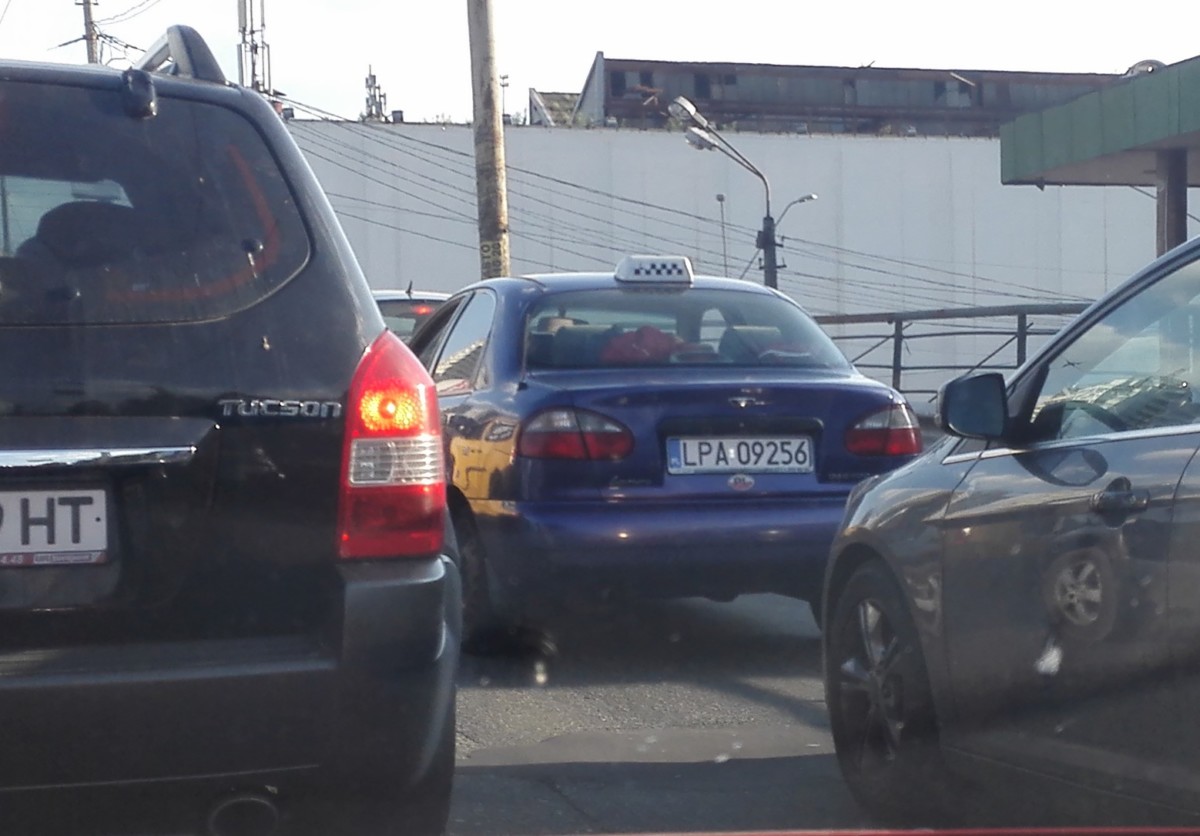 Нерастаможенный Ланос польской регистрации на дорогах Киева
