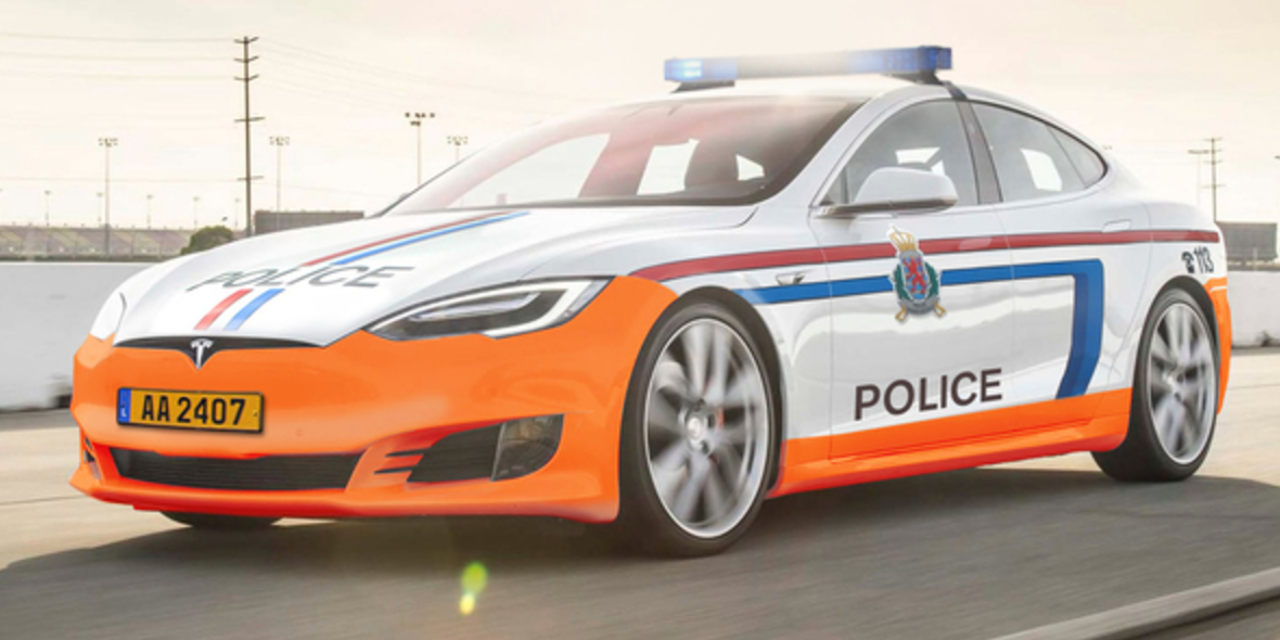 Полиция приступает к патрулированию на электрокарах Tesla