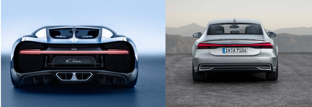 Что общего у новой Audi A7 2018 и Bugatti Chiron