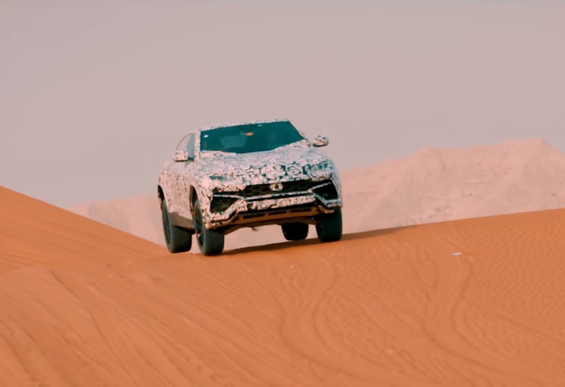 Кроссовер Lamborghini Urus 2018 впервые показали на бездорожье Кроссовер Lamborghini Urus 2018 впервые показали на бездорожье