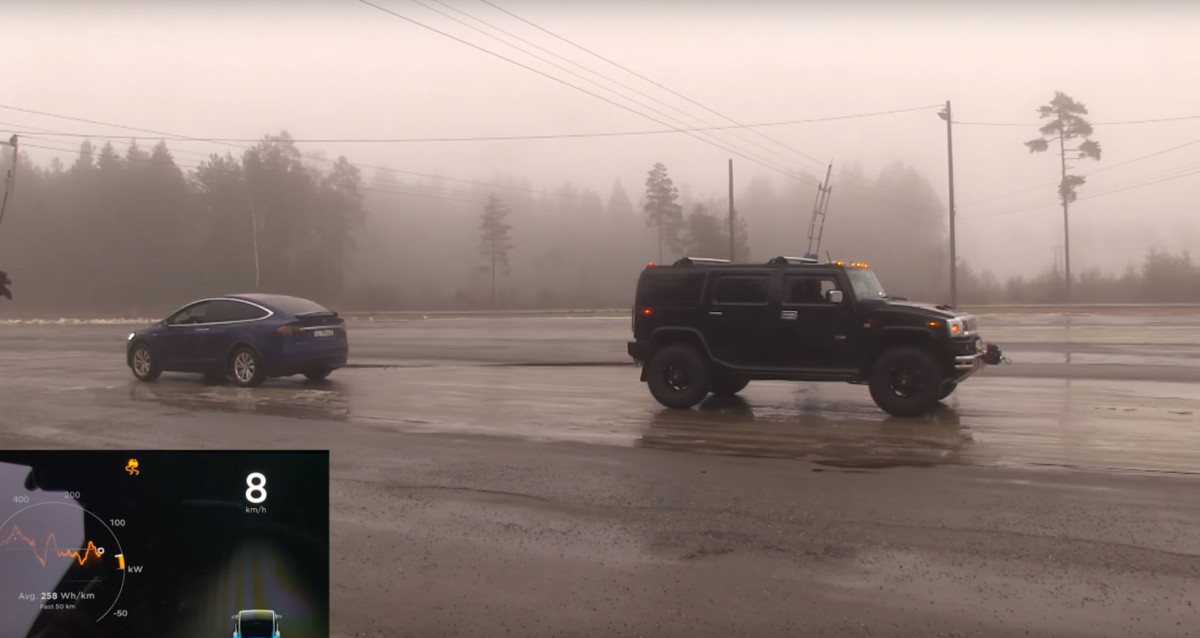 Tesla Model X против Hummer