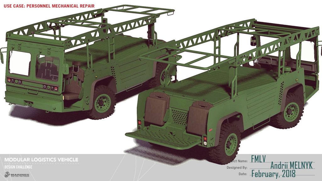 Украинский дизайнер Андрей Мельник разработал раскладное транспортное средство для морских пехотинцев США