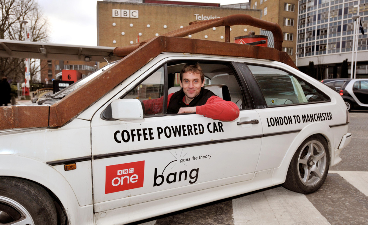 подборка самых странных и курьезных автомобильных рекордов Гиннеса - машина работающая на кофе