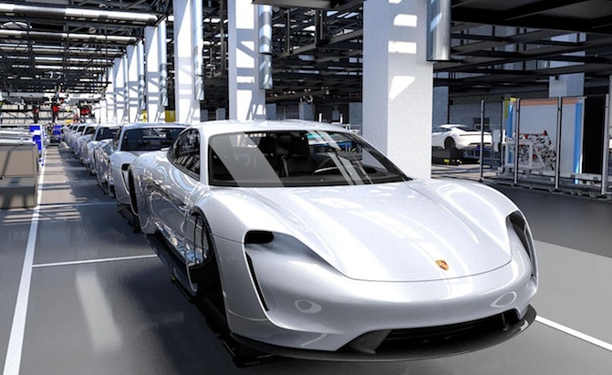 производство Porsche Taycan