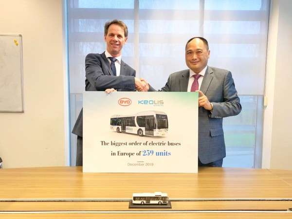Компания BYD поставит в Европу рекордное количество электробусов