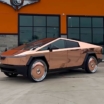 Кузов Tesla Cybertruck покрыли розовым золотом (фото)